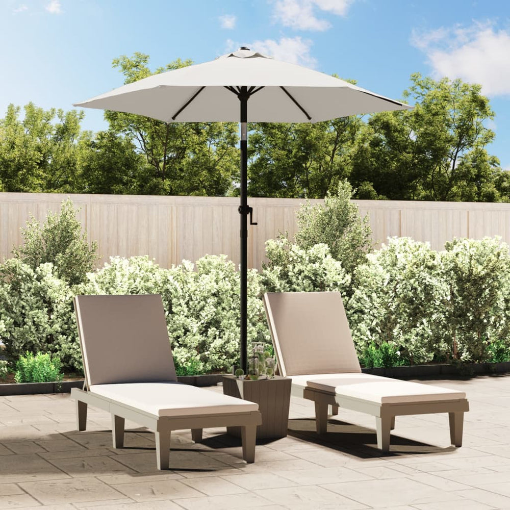 Sun umbrella, sand white, 200x224cm, aluminum