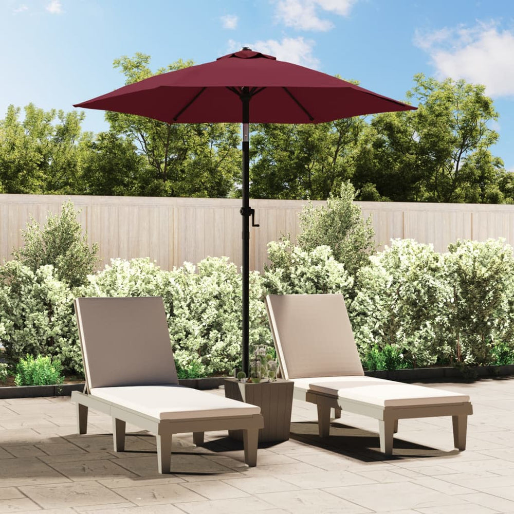 Sun umbrella, cherry color, 200x224cm, aluminum