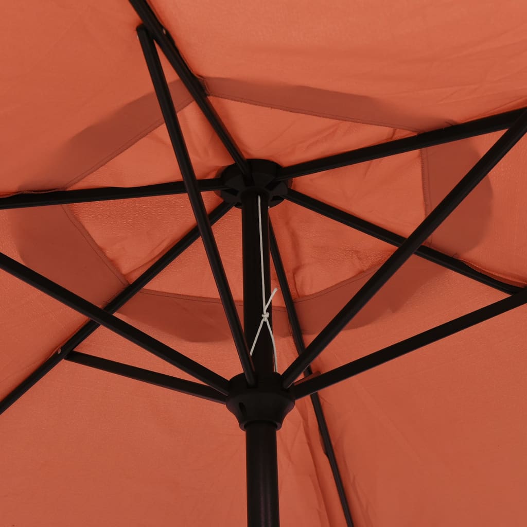 Sunshade, terracotta, 200x224cm, aluminium
