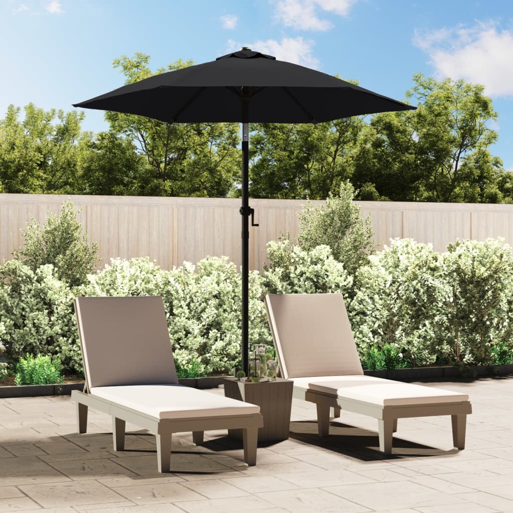 Sun umbrella, black, 200x224cm, aluminum