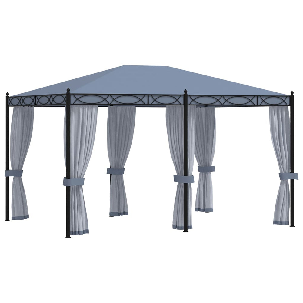 Gazebo with net VEGA, anthracite, 3x4m