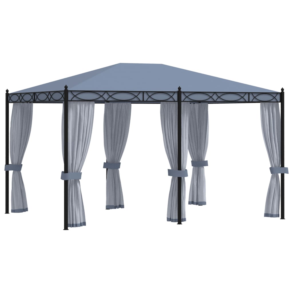 Gazebo with net VEGA, anthracite, 3x4m