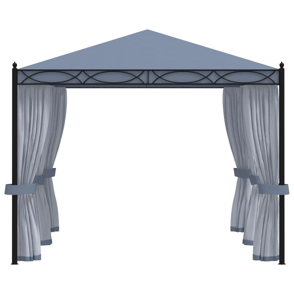Gazebo with net VEGA, anthracite, 3x4m