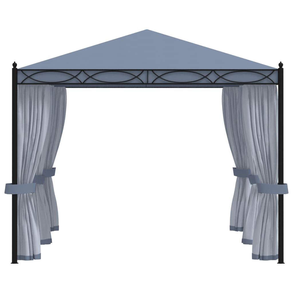Gazebo with net VEGA, anthracite, 3x4m