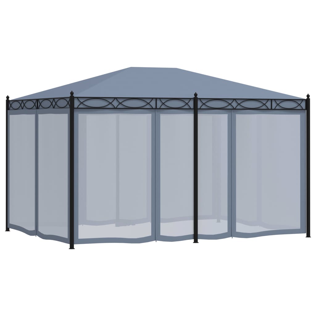 Gazebo with net VEGA, anthracite, 3x4m
