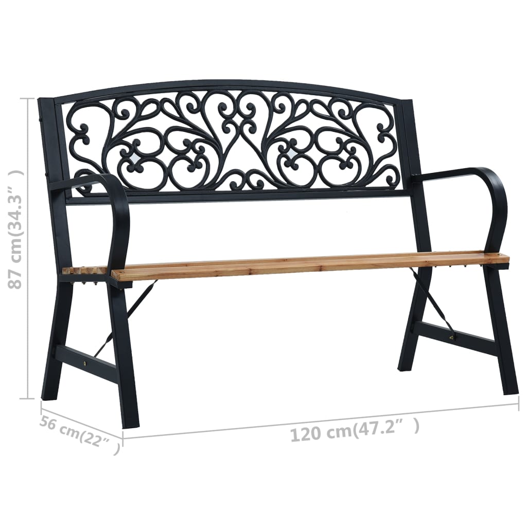 Garden bench, 120cm, wood