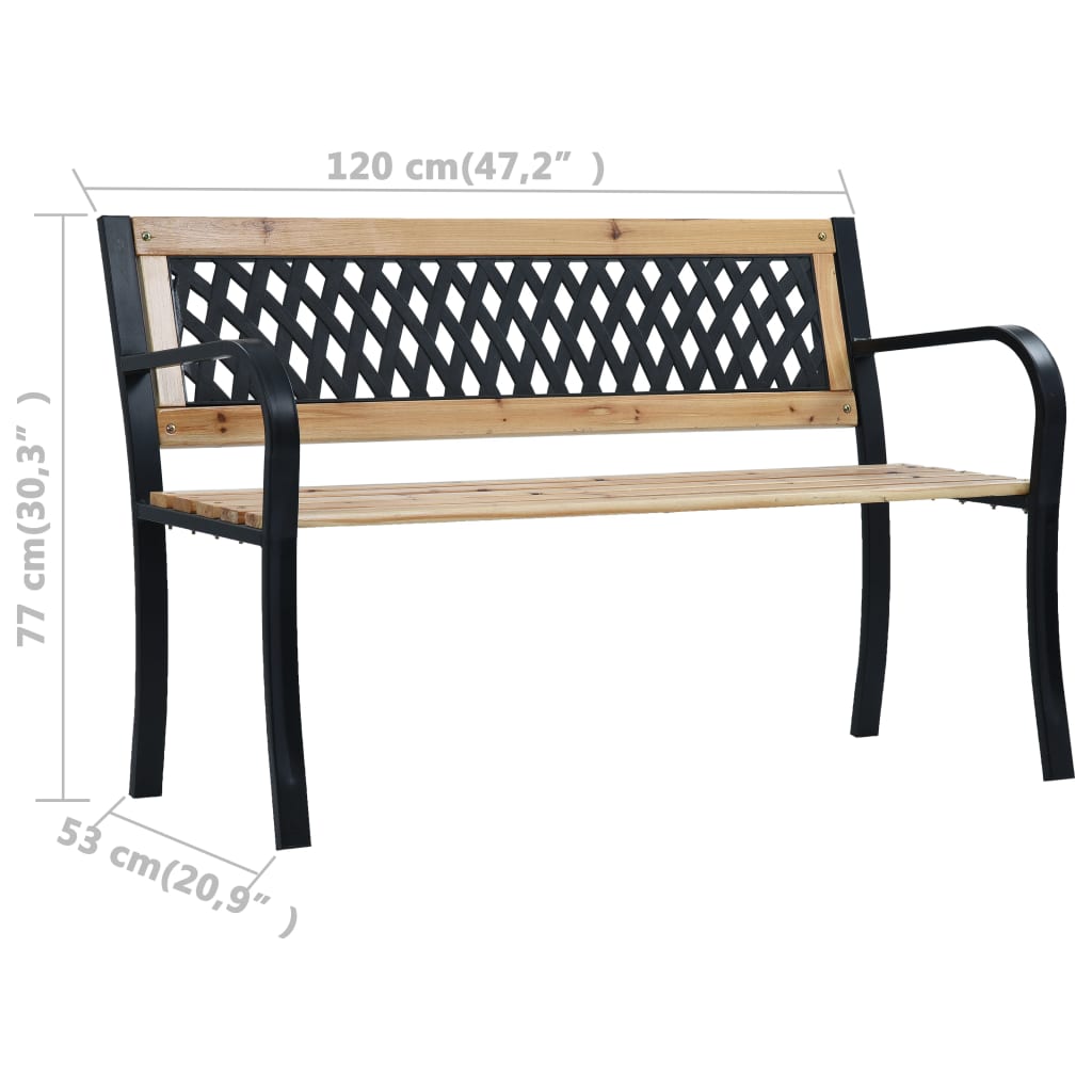 Garden bench, 120cm, wood