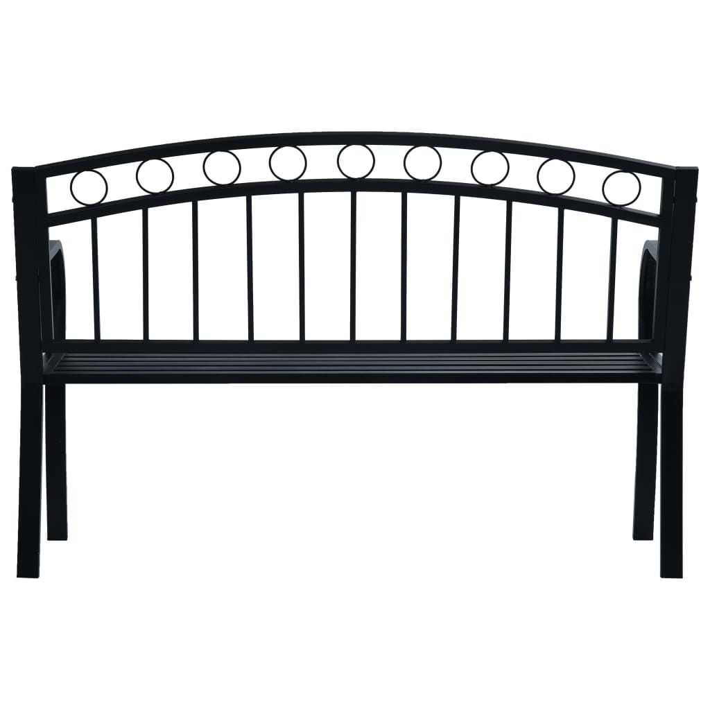 Dārza soliņš, melns, 125 cm, tērauds