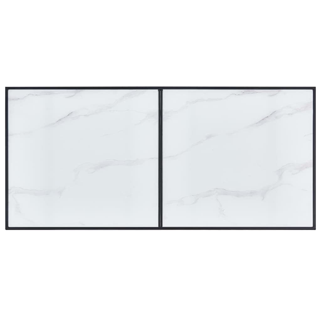Valgomojo stalas, baltas, 160x80x75cm, grūdintas stiklas