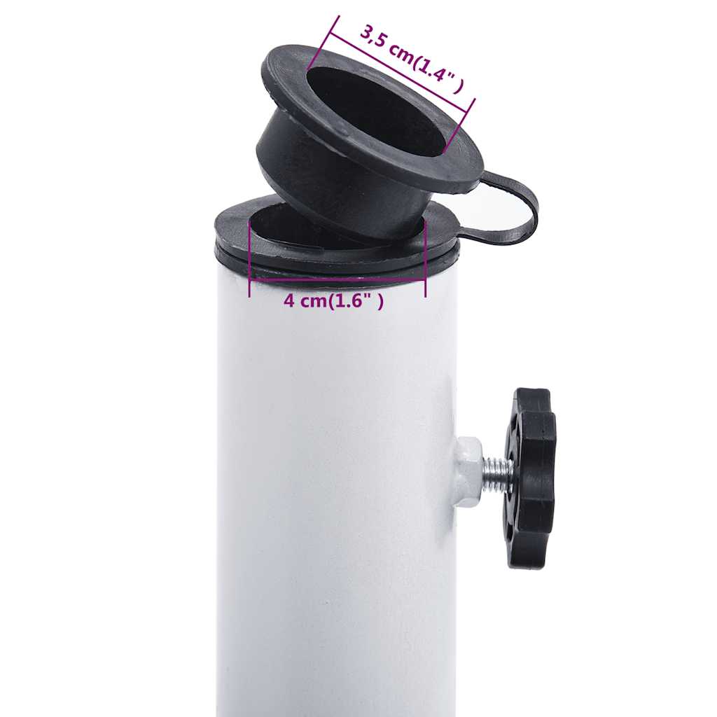 Lietussarga pamatne, balta, čuguns, 12 kg, 49 cm