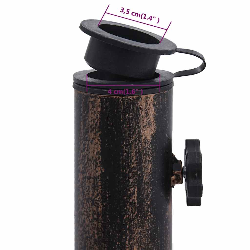 Lietussarga pamatne, bronzas krāsā, čuguns, 12 kg, 49 cm