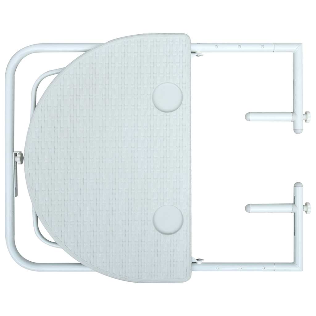 Piekaramais balkona galds, balts, 60x64x83,5cm, plastmasa