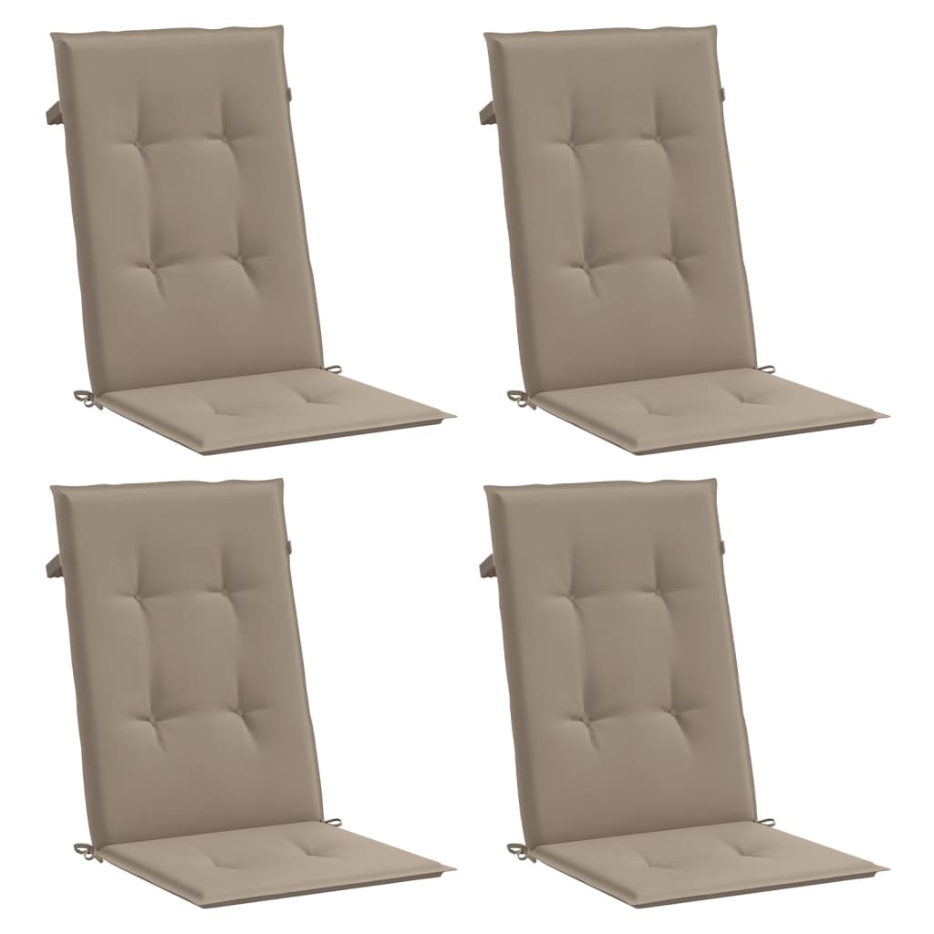 Sodo kėdės pagalvėlės, 4vnt., taupe, 120x50x3cm, audinys