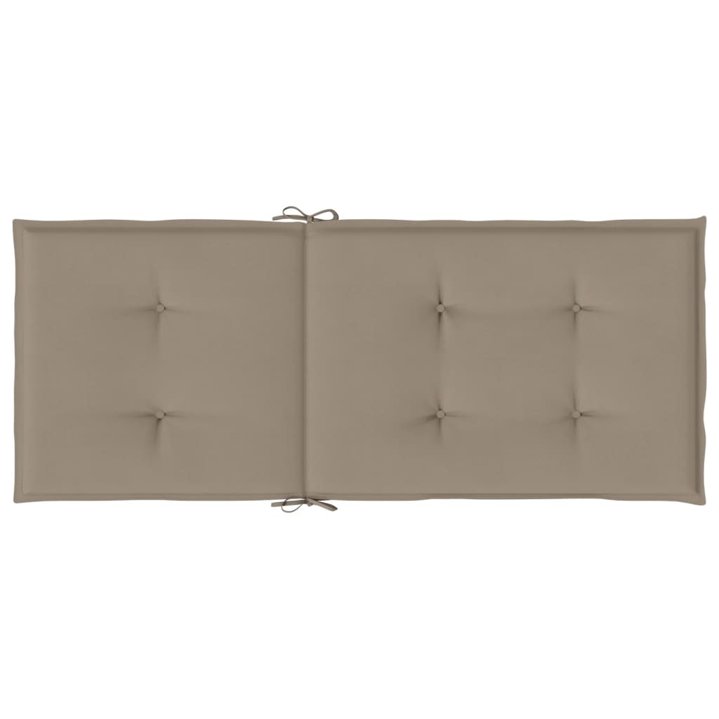 Sodo kėdės pagalvėlės, 4vnt., taupe, 120x50x3cm, audinys