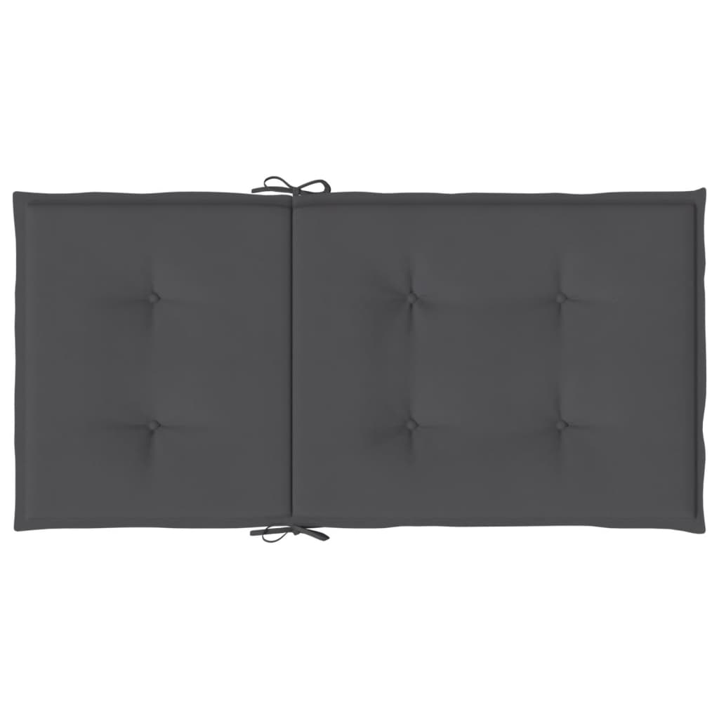 Garden chair cushions, 4 pcs, anthracite, fabric