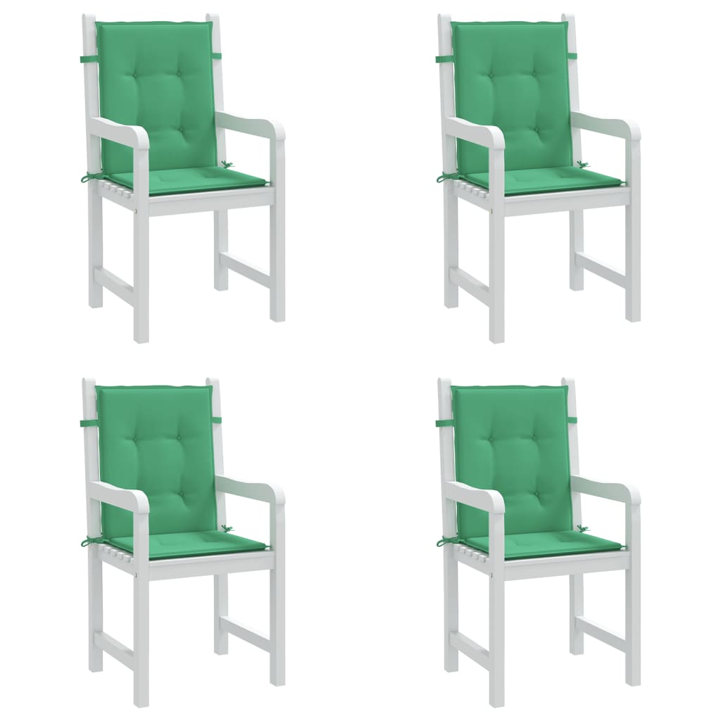 Sodo kėdės pagalvėlės, 4vnt., žalios, 100x50x3cm, audinys