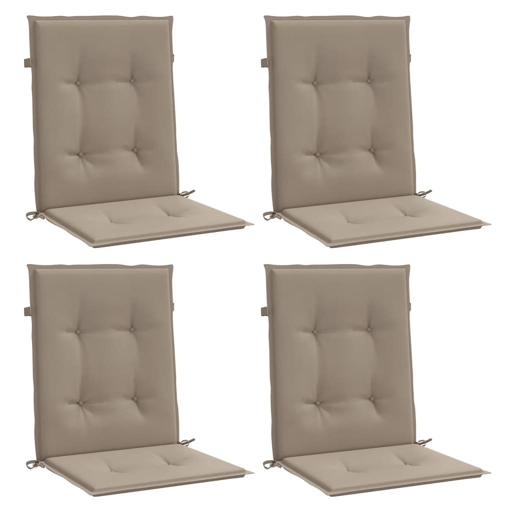 Sodo kėdės pagalvėlės, 4vnt., taupe, 100x50x3cm, audinys