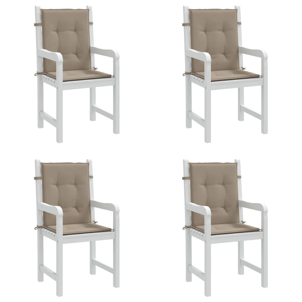 Sodo kėdės pagalvėlės, 4vnt., taupe, 100x50x3cm, audinys