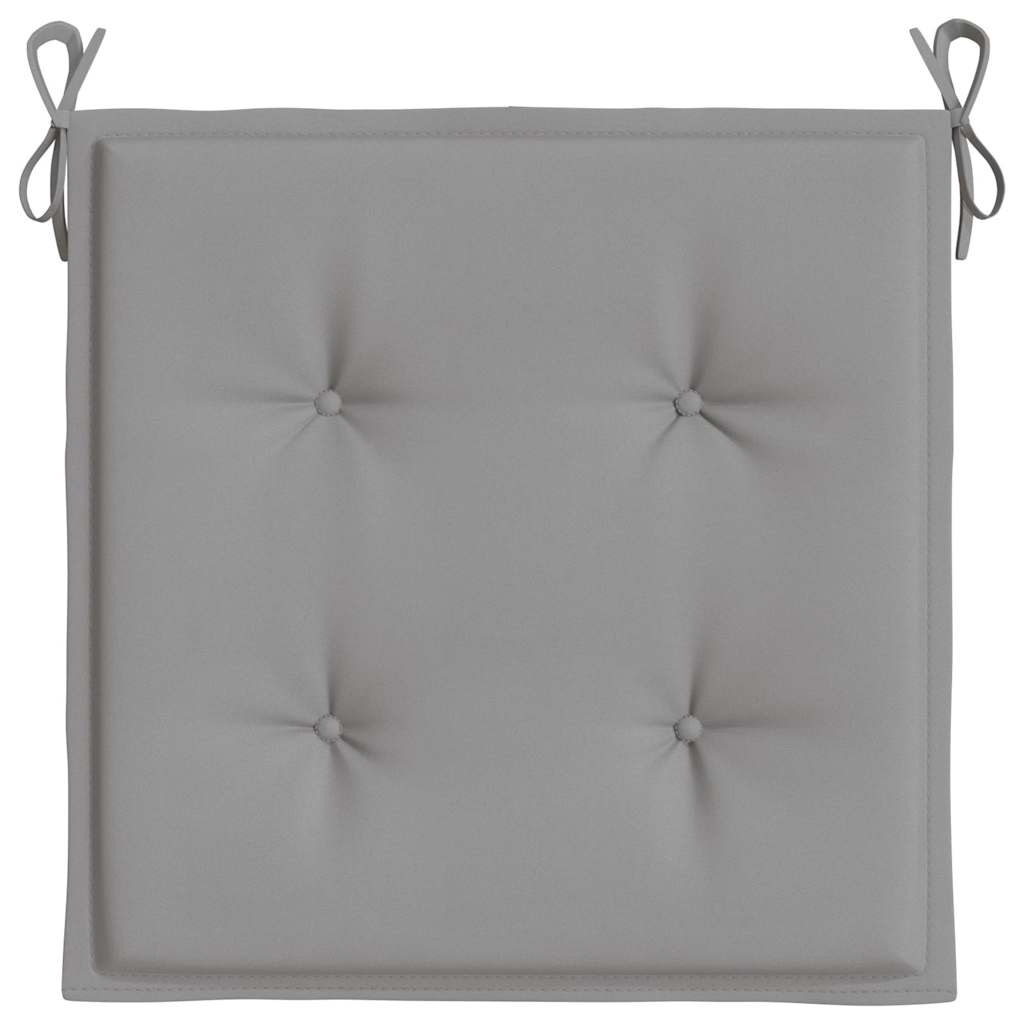 Garden chair cushions, 4 pcs., grey, 40x40x4cm, fabric
