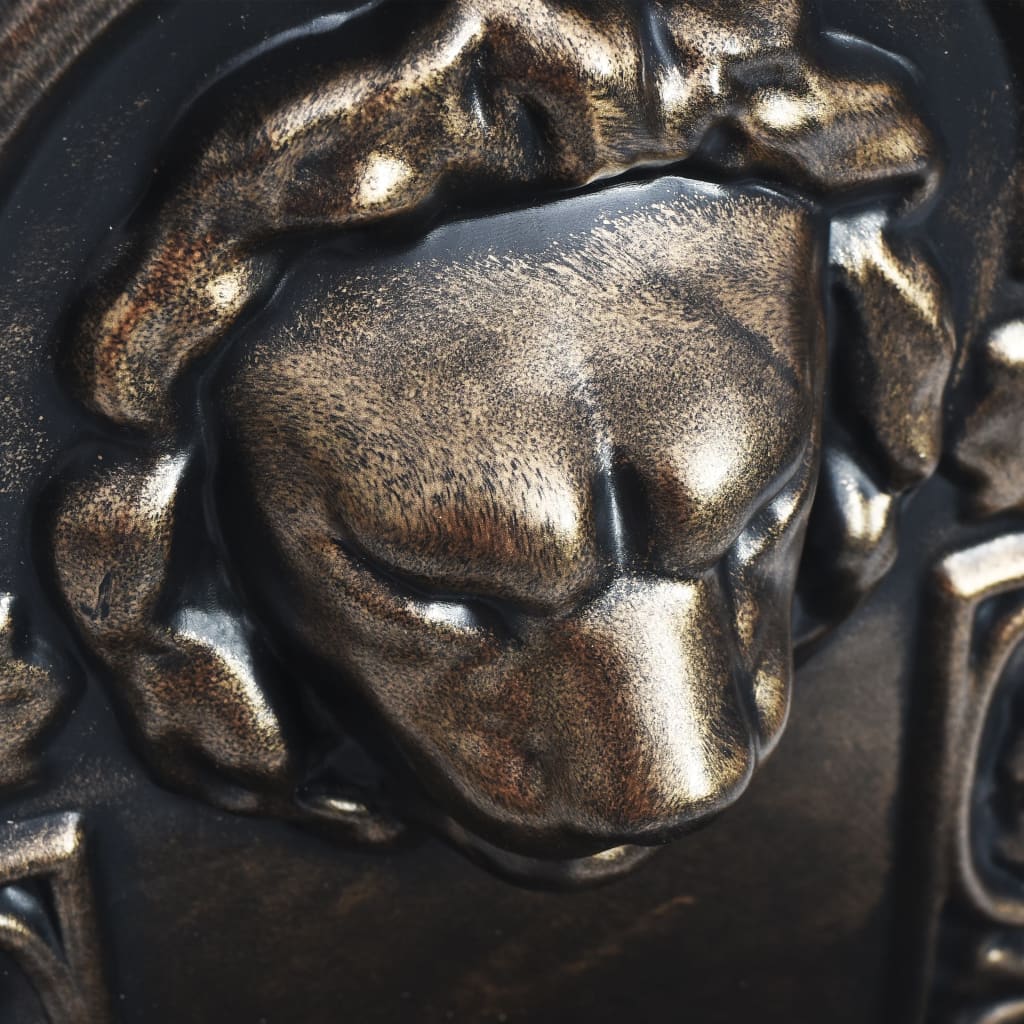 Wall fountain, bronze colored, lion's head design