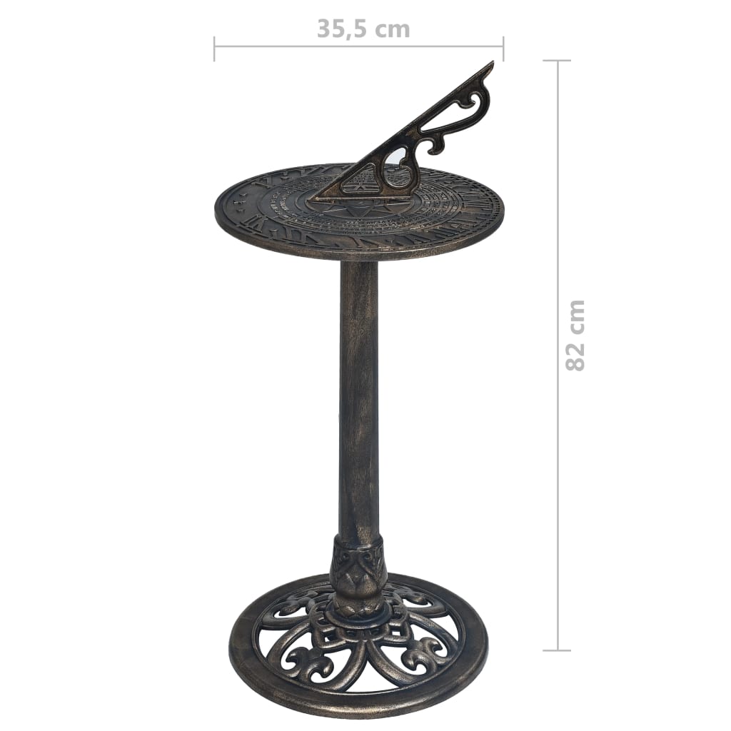 Saules pulkstenis, bronzas kr., 35,5x82cm, plastmasa