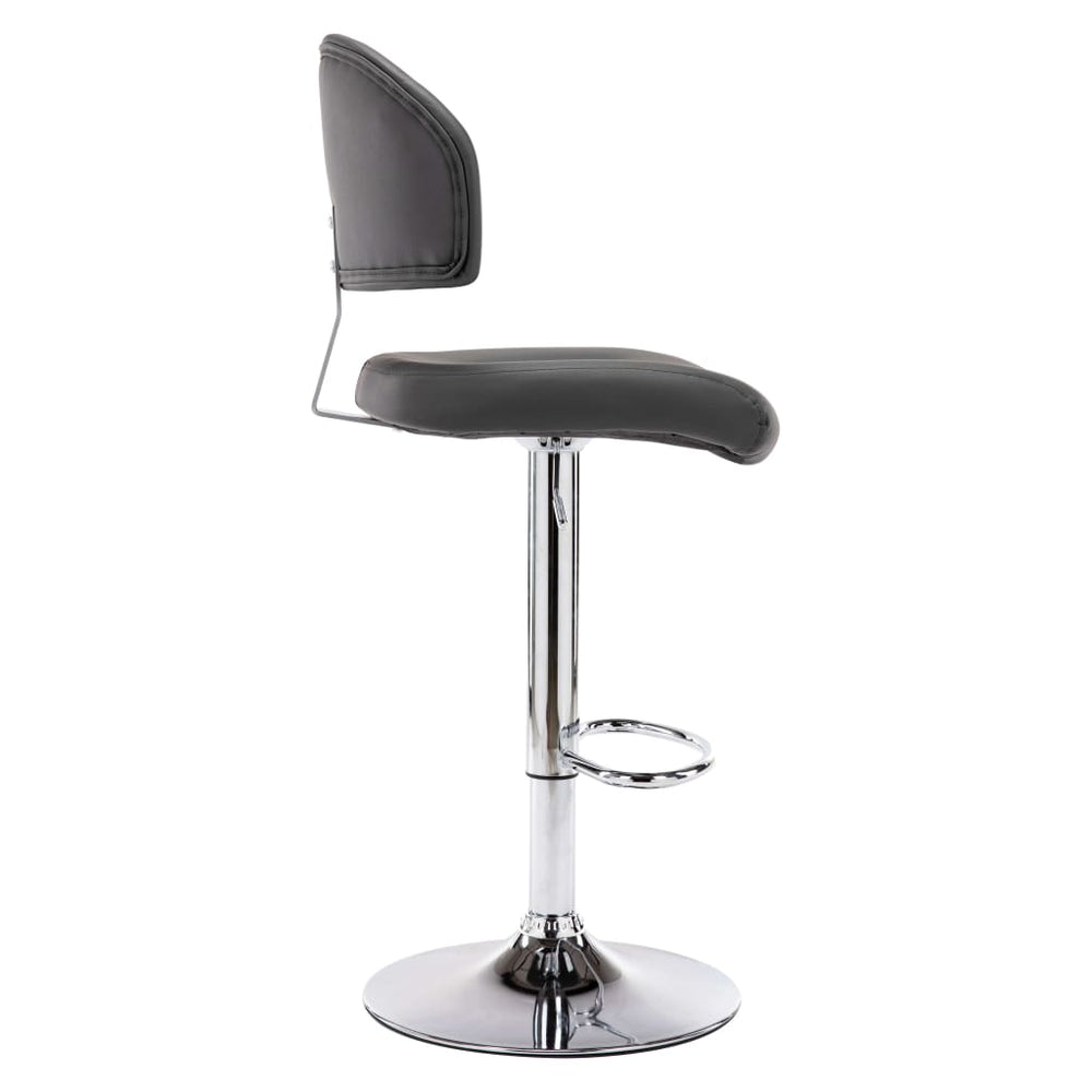 Bar stool, grey, faux leather
