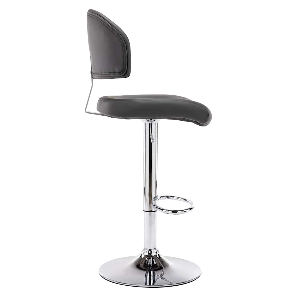 Baro taburetė, pilkos spalvos, dirbtinė oda