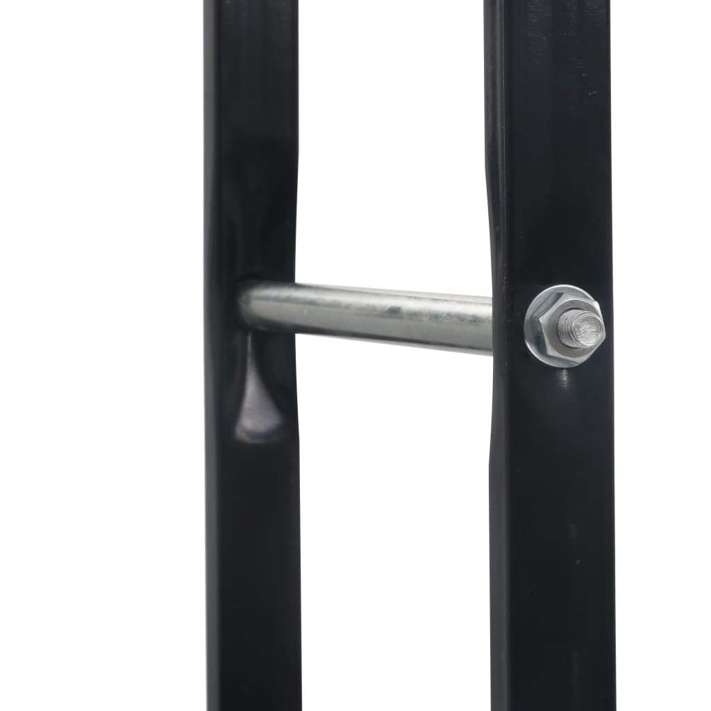 Stovas malkoms, juodos spalvos, 100x25x200cm, plienas