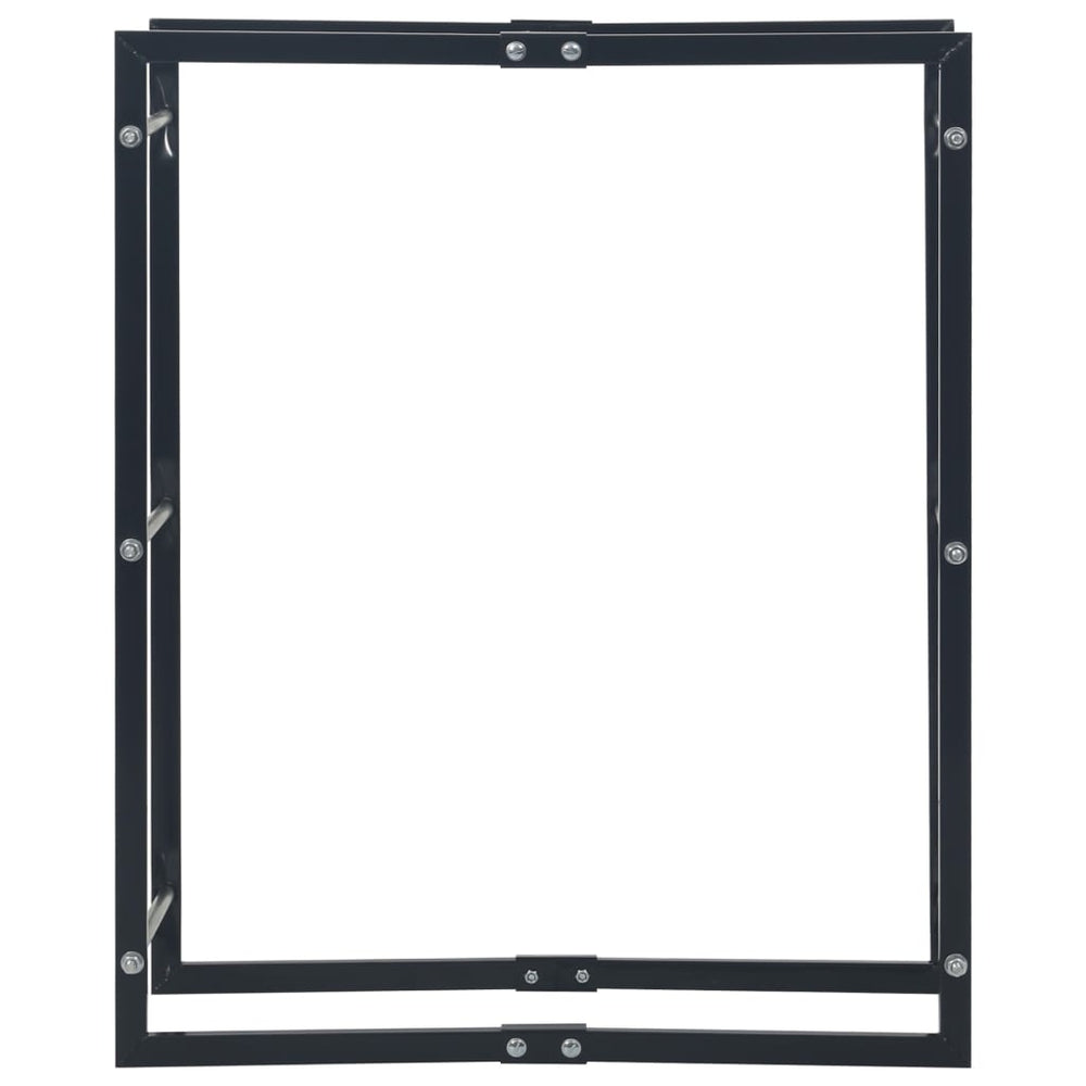 Stovas malkoms, juodos spalvos, 80x25x100cm, plienas