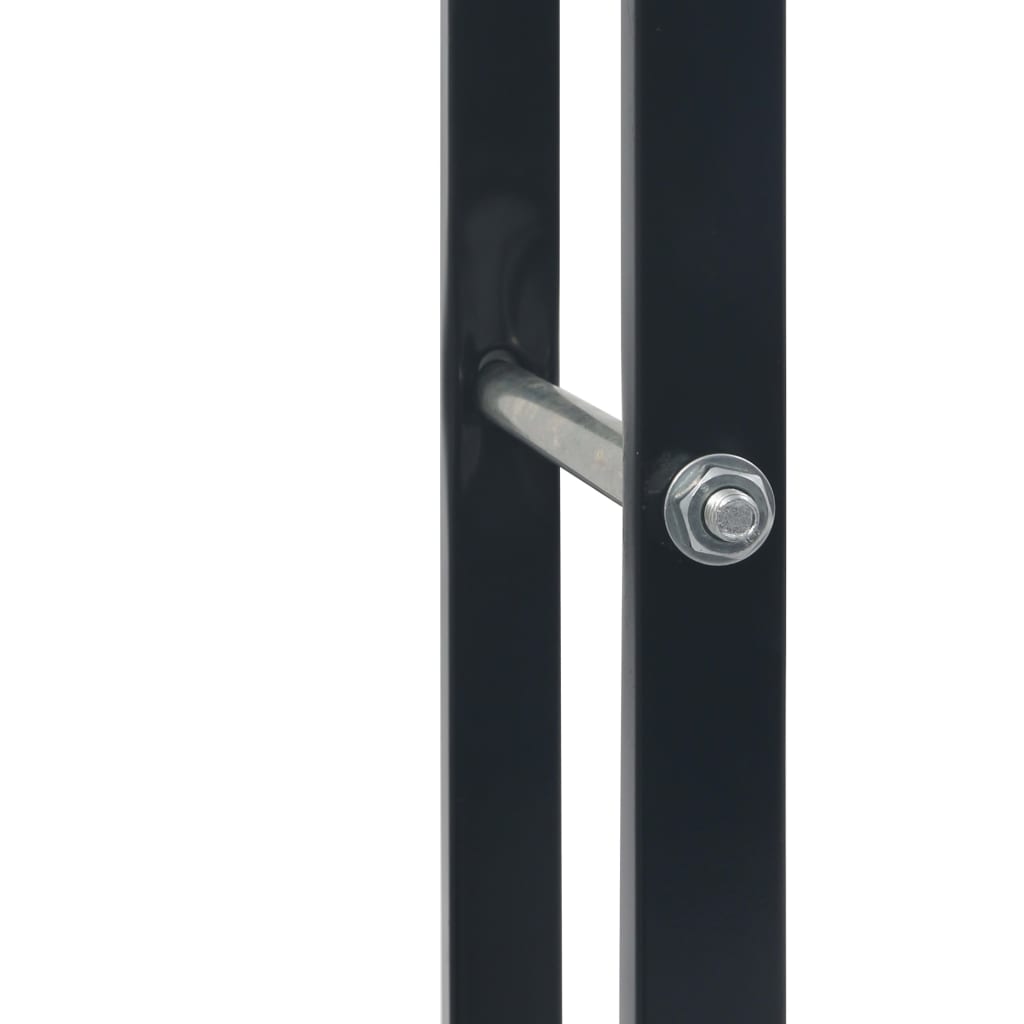 Stovas malkoms, juodos spalvos, 80x25x100cm, plienas