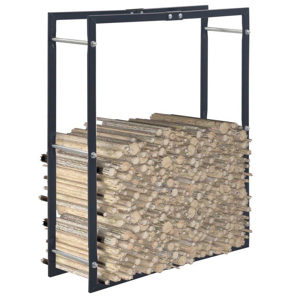 Stovas malkoms, juodos spalvos, 80x25x100cm, plienas