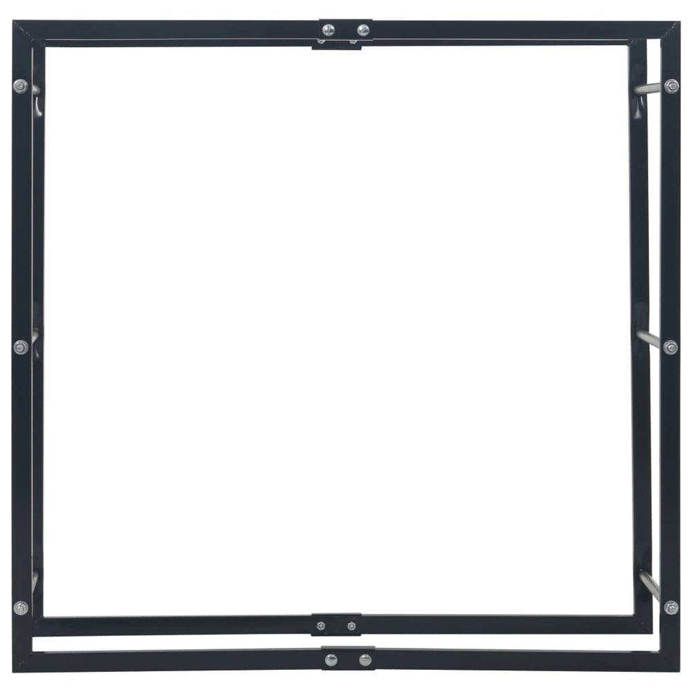 Stovas malkoms, juodos spalvos, 100x25x100cm, plienas