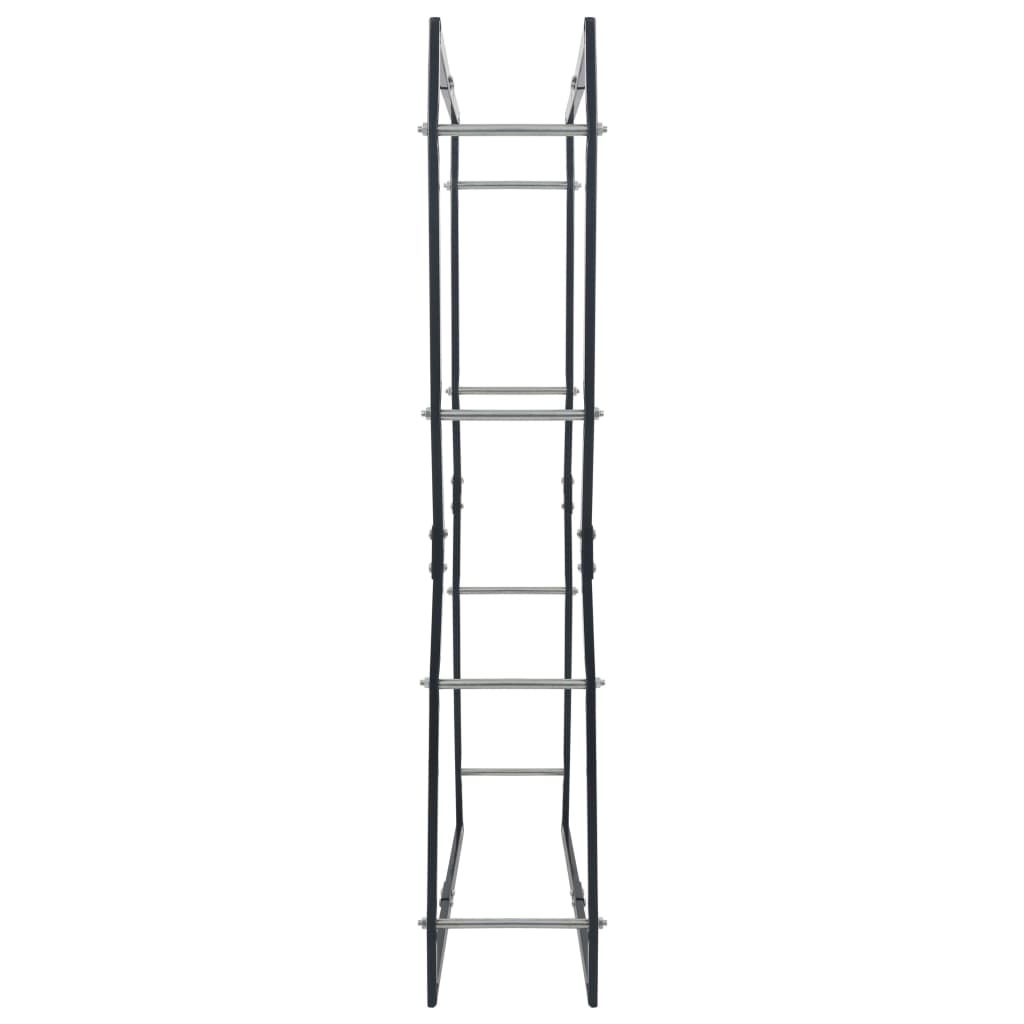 Stovas malkoms, juodos spalvos, 80x25x150cm, plienas