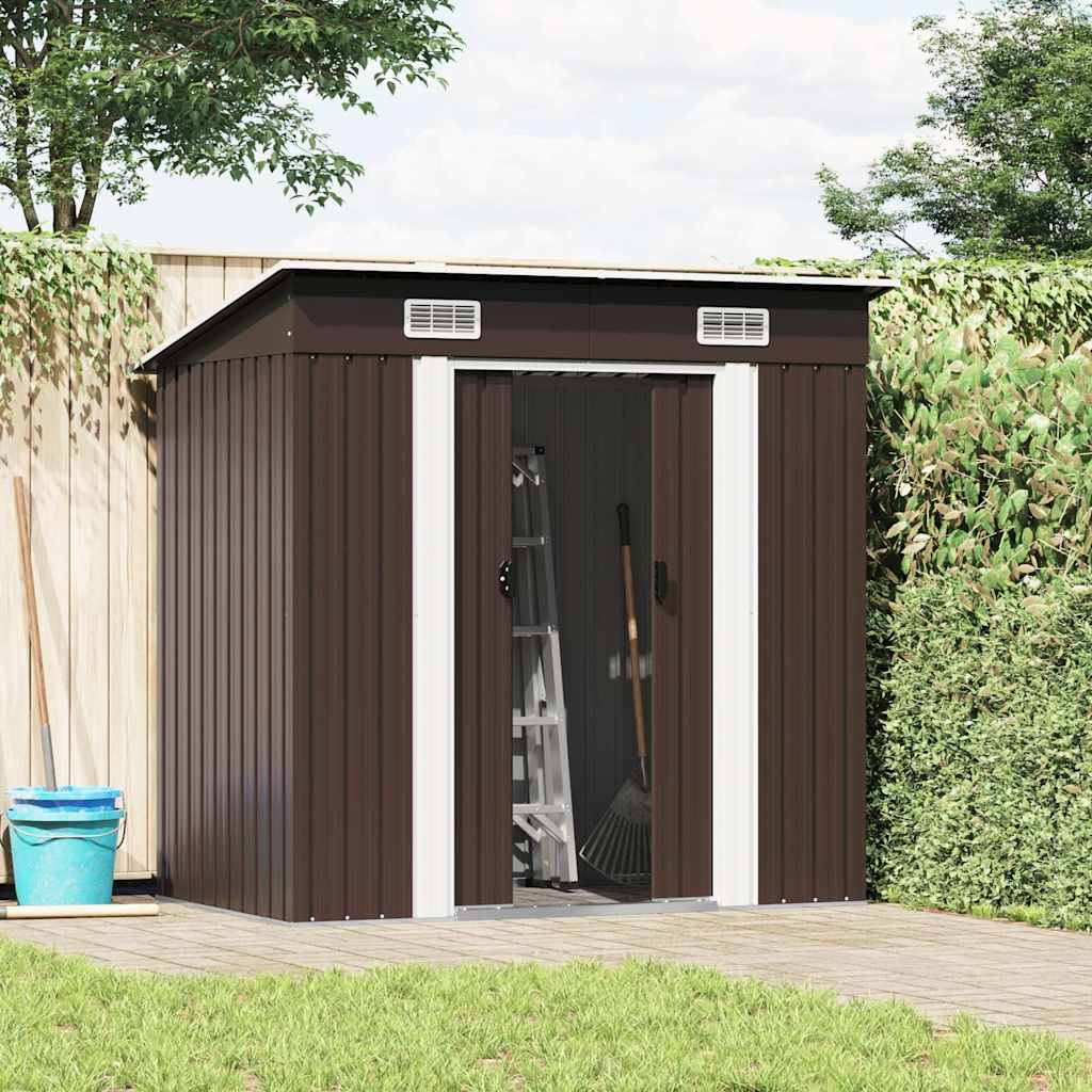 Storage shed DALTON, brown, 194x121cm