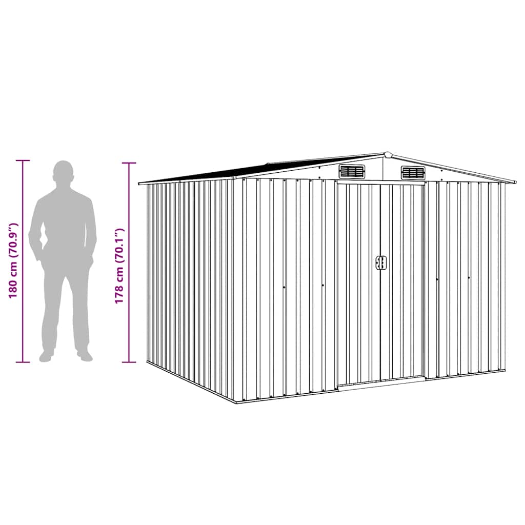 Shed DALTON, brown, 257x205cm