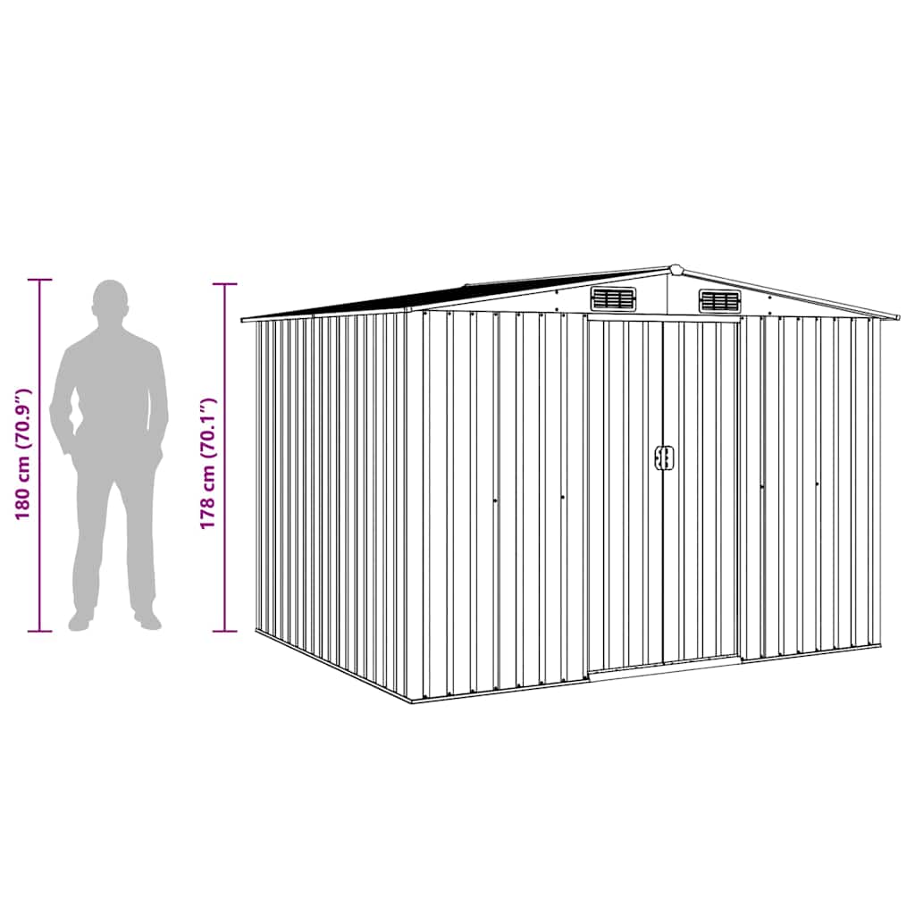 Shed DALTON, brown, 257x205cm