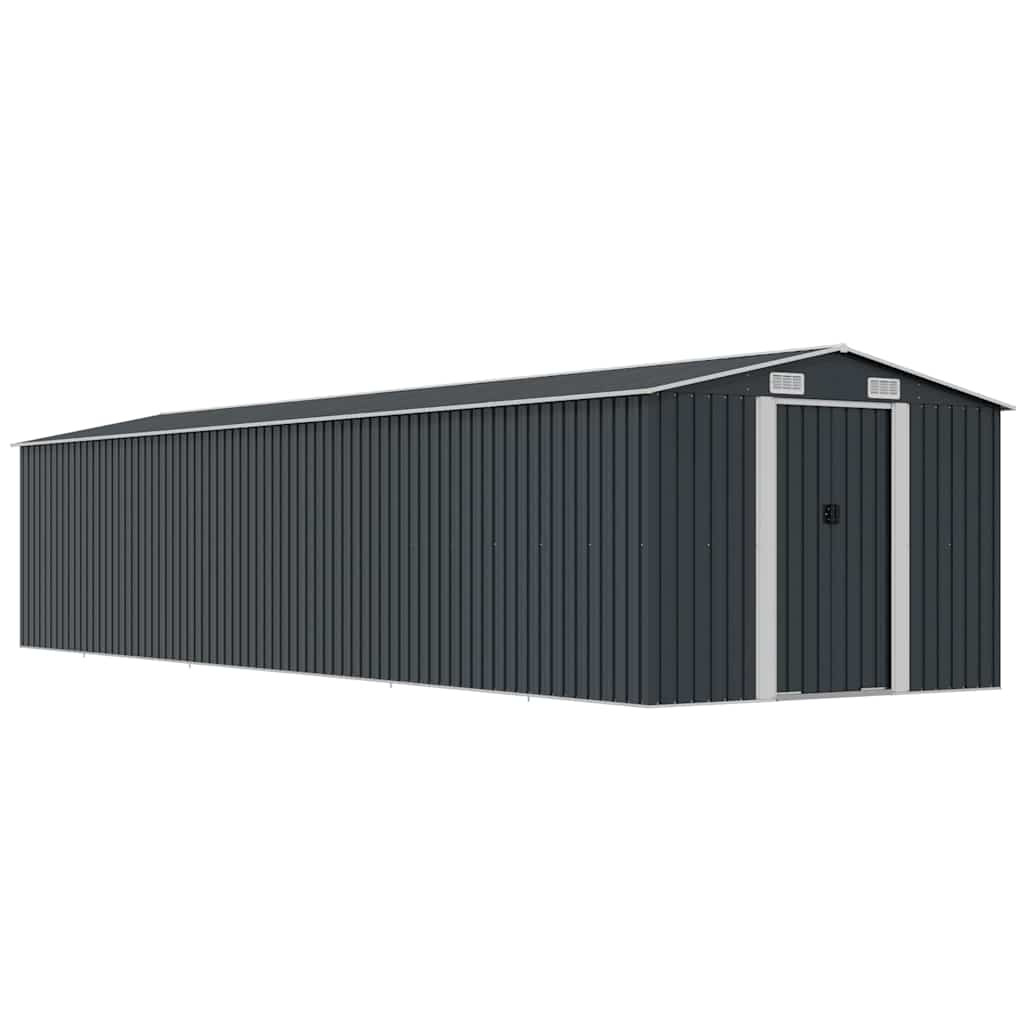 Sodo pašiūrė, antracito, 257x990x181cm, galvanizuotas plienas