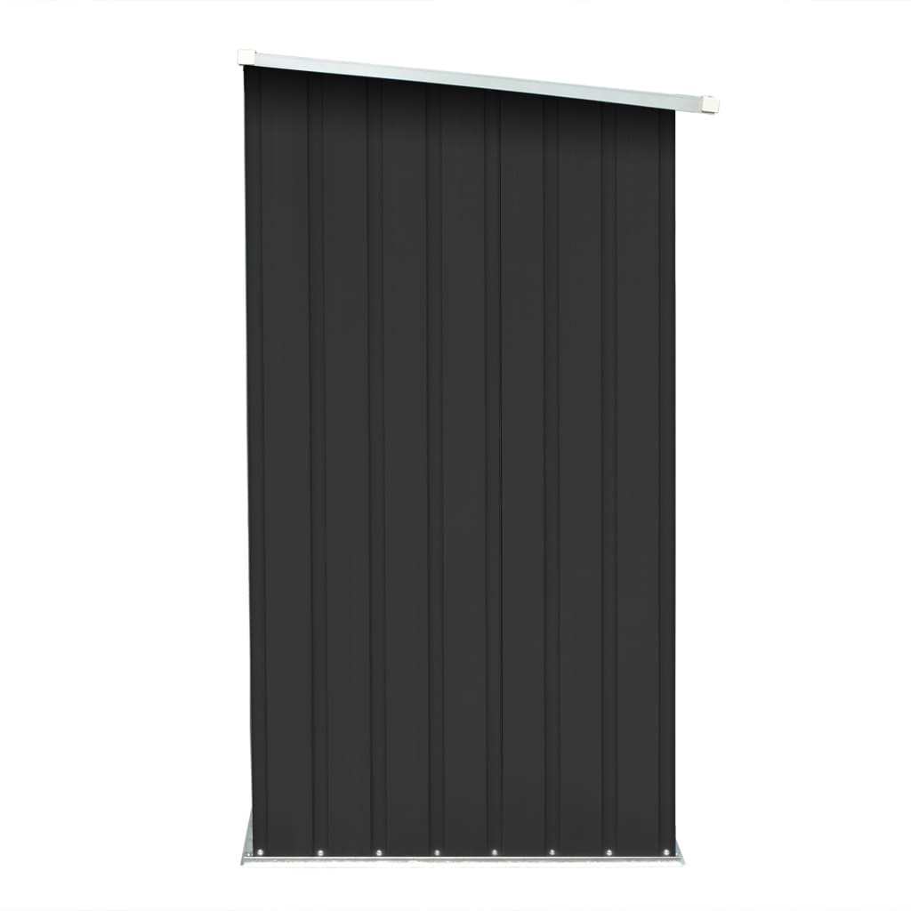 Garden wood shed, anthracite, 163x83x154cm, galvanized steel