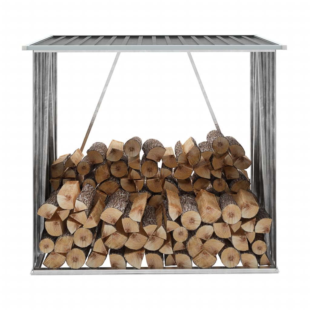 Garden wood shed, anthracite, 163x83x154cm, galvanized steel