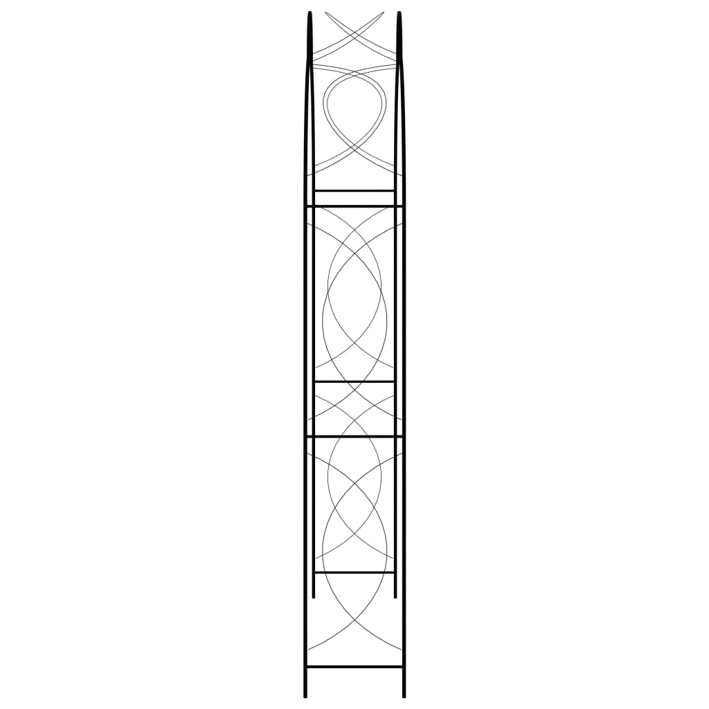 Sodo arka, juodos spalvos, 150x34x240cm, geležis
