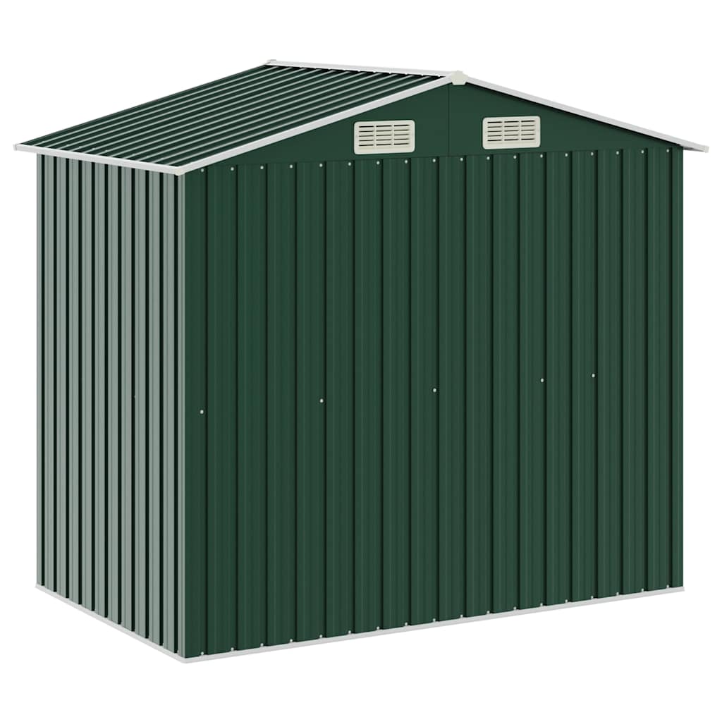 Shed with shelf SHELBY, green, 205x130cm