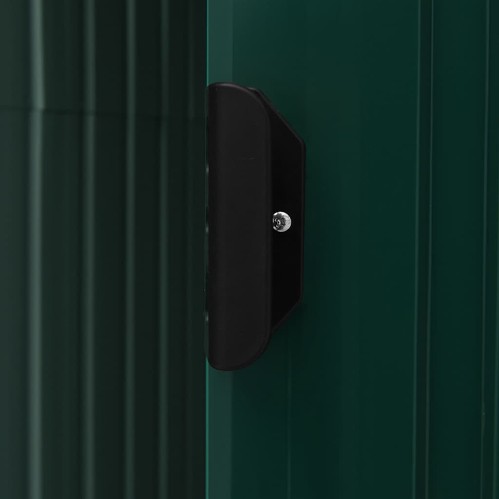 Shed with shelf SHELBY, green, 205x130cm