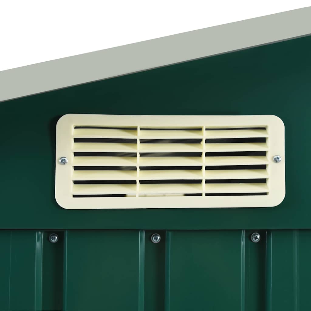 Shed with shelf SHELBY, green, 205x130cm
