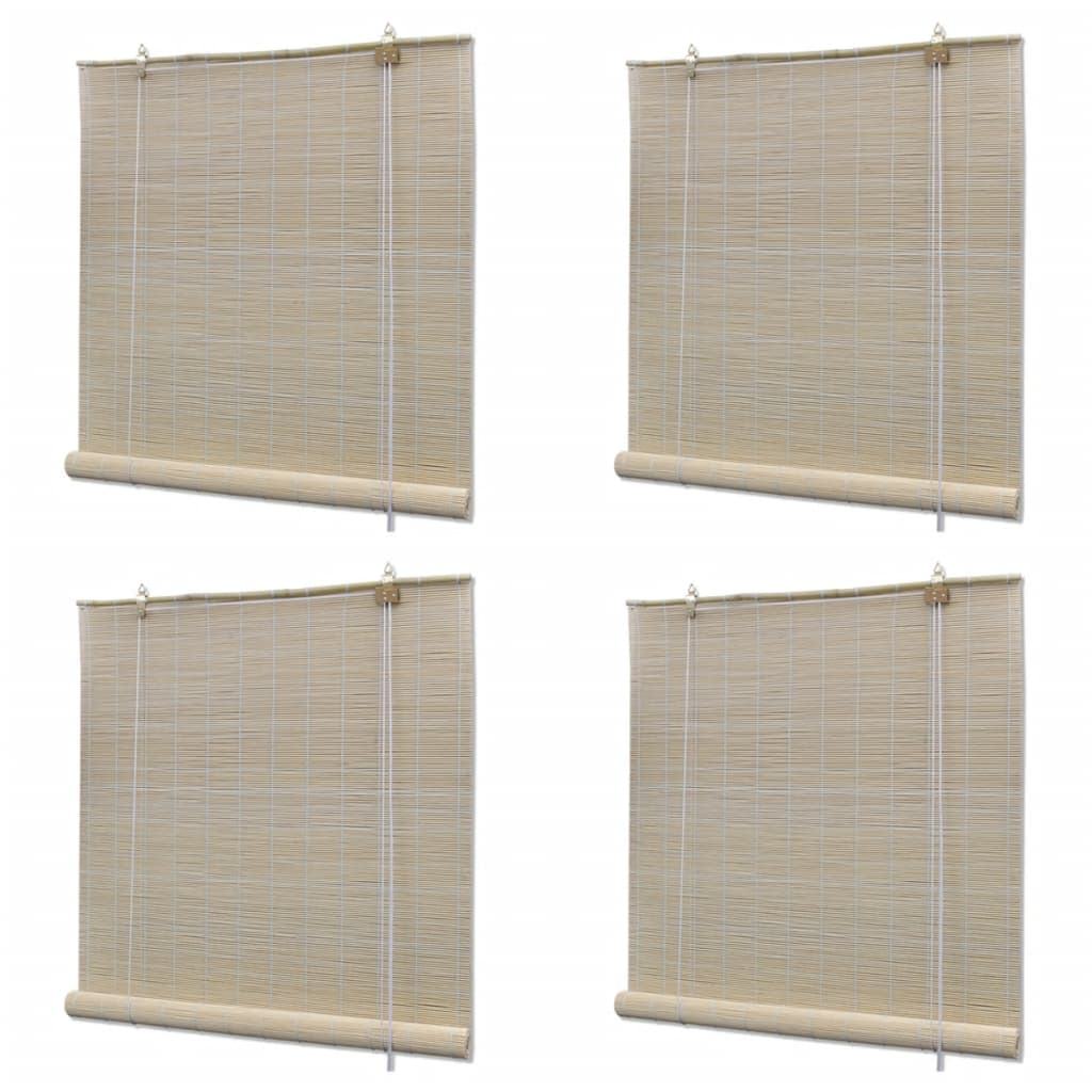 Ruļļi, 4 gab., 120x160 cm, dabīgais bambuss (4x241322)
