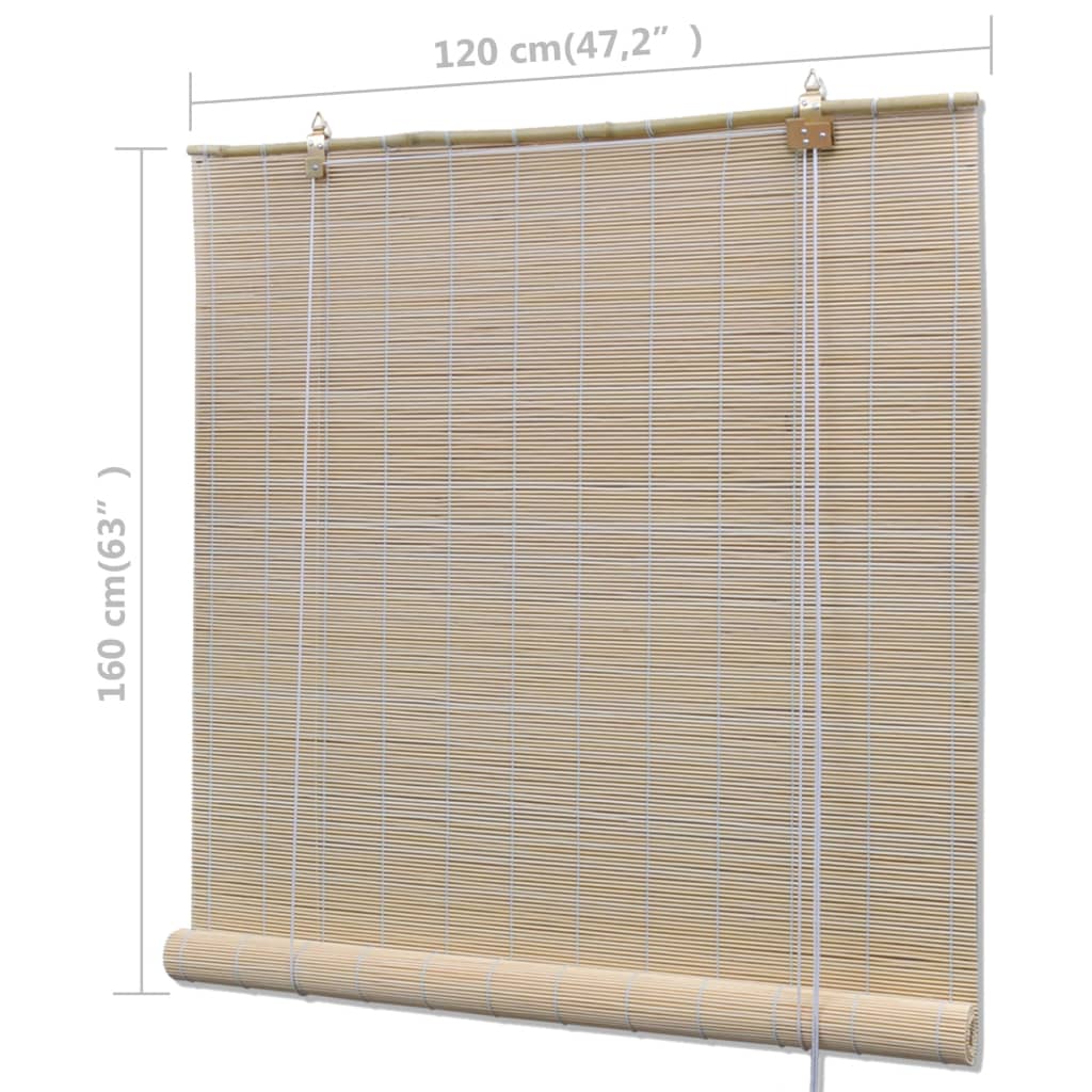 Ruļļi, 4 gab., 120x160 cm, dabīgais bambuss (4x241322)
