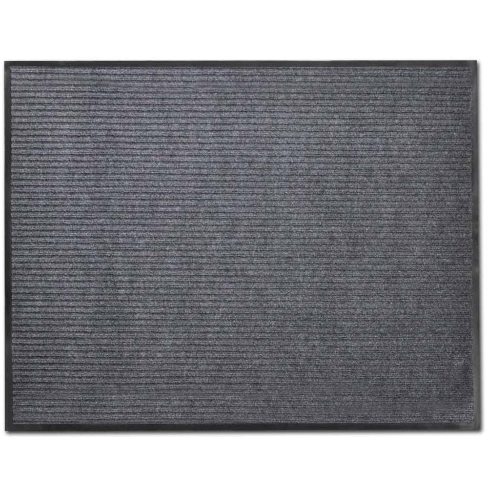 Durvju paklāji, 2 gab., pelēkā krāsā, 90x60 cm, PVC