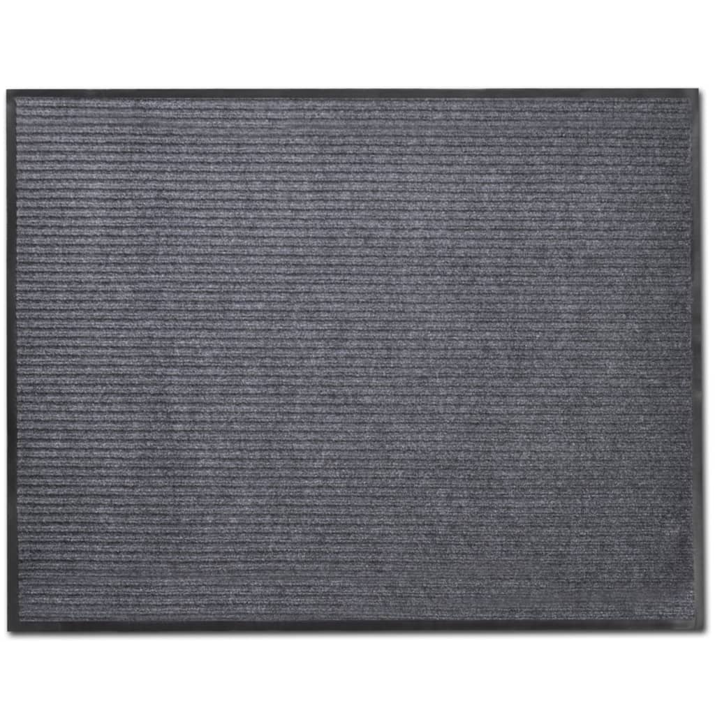 Durvju paklājiņi, 4 gab., pelēkā krāsā, 90x60cm, PVC