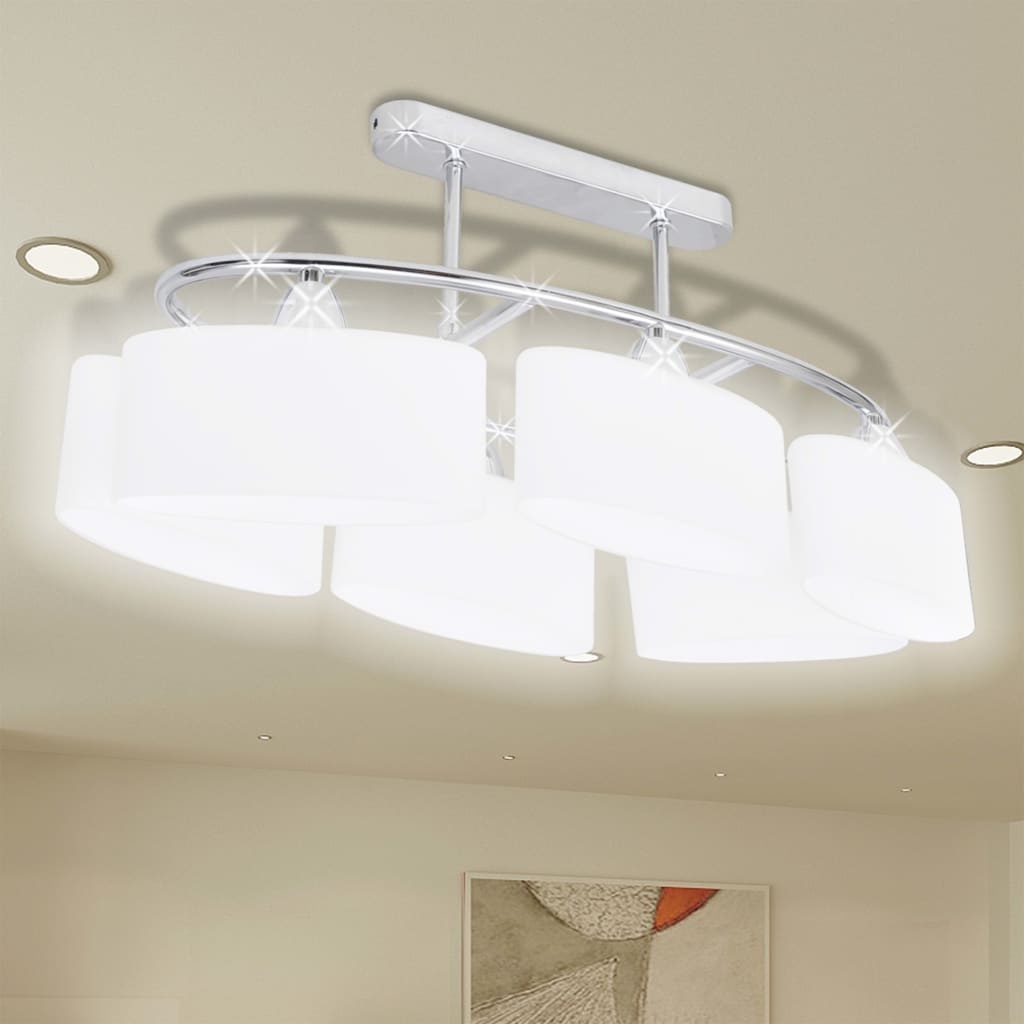 Ceiling lamps with glass shades, 2 pcs.