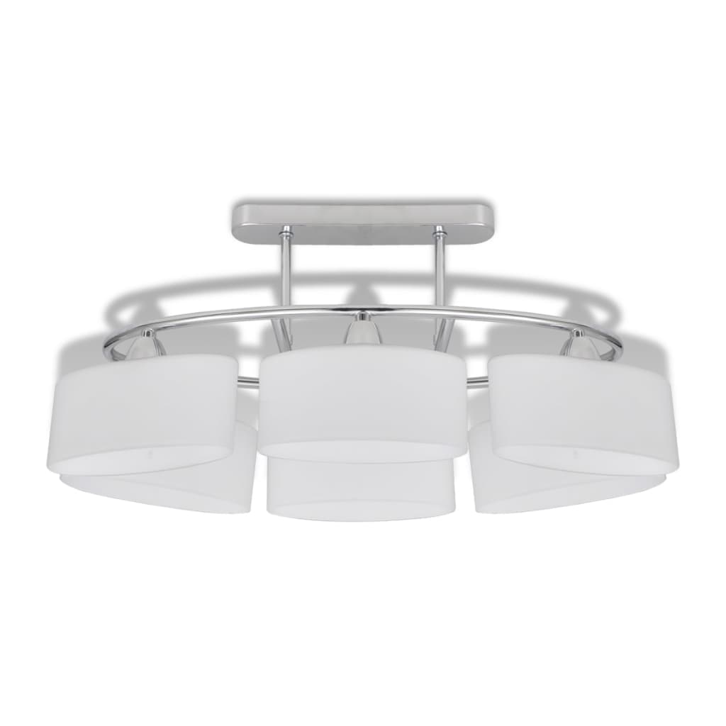 Ceiling lamps with glass shades, 2 pcs.