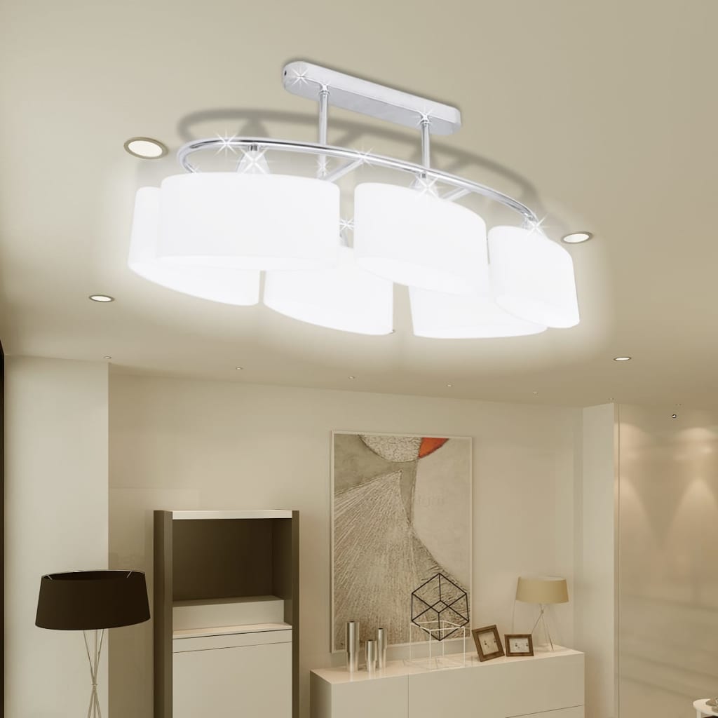Ceiling lamps with glass shades, 2 pcs.
